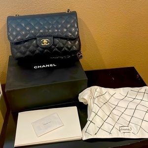 SOLD Chanel Timeless Caviar Jumbo double flap classic